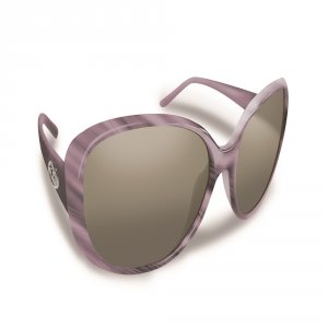 Flying 7396MS Sanibel Mauve Wsmoke Sunglasses