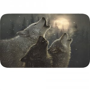 Rivers 1845 Wolves Memory Foam Mat 31.5in X20in