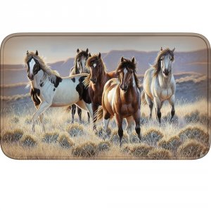 Rivers 1858 Running Horses Memory Foam Mat 31.5in X 20in