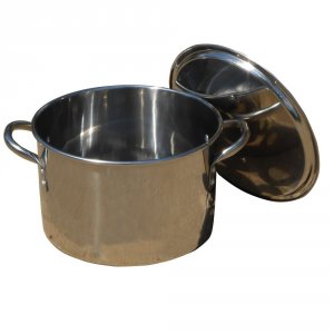 King KK20S -20 Qt. Polished Stainless Steel Pot Wlid