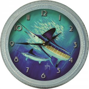 Rivers 1017 Guy Harvey 15in Marlin Clock