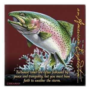 American CTSQ-112 Square Coaster - Rainbow Trout