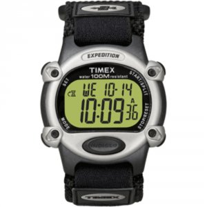 Timex T48061 Expedition Mens Chrono Alarm Timer Silverblack