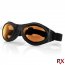 Bobster BA001A Bugeye Goggle Blk Frame Amber Lens