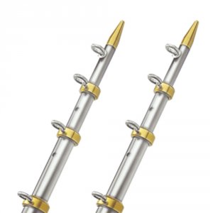 Taco OT-0441VEL15 Taco 15 Telescopic Outrigger Poles 1-18 - Silvergold