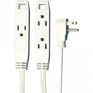 Axis 45505 Axis(tm)  3-outlet Indoor Extension Cord, 8ft (white)