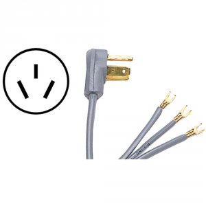 Certified 90-1072 (r) 90-1072 3-wire Open-eyelet 50-amp Range Cord, 5f