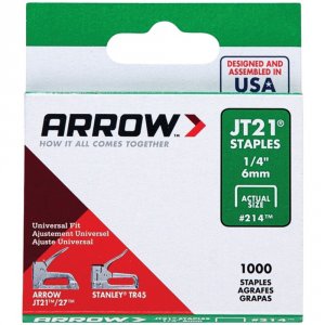 Arrow 21424 (r)  Thin Wire Staples, 1,000 Pk (14)