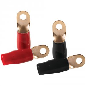 Db RT4 4-gauge 516 Ring Terminals, 4 Pk (gold Plated, 2 Red  2 Black)