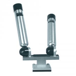 Big RH02360 Big Jon Dual Multi-axis Pedestal Mounted Rod Holder - Silv