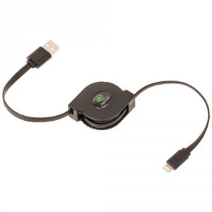 Retrak ETESLTB (r)  Retractable Charge  Sync Usb Cable With Lightning(