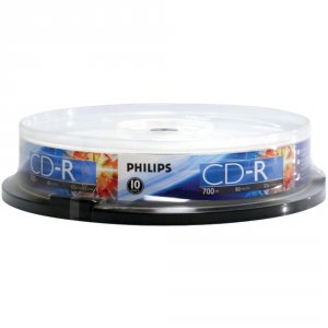 Philips CR7D5NP10/17 (r)  700mb 80-minute 52x Cd-rs (10-ct Cake Box Sp