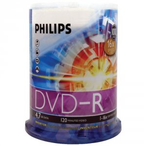 Philips DM4S6B00F/17 (r) Dm4s6b00f-17 4.7gb 16x Dvd-rs (100-ct Cake Bo