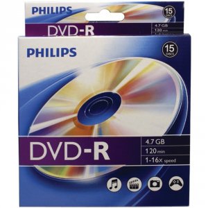 Philips DM4S6B10B/17 (r)  4.7gb 16x Dvd-rs, 10-ct Peggable Box