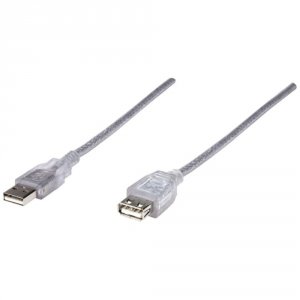 Manhattan 340502 (r)  A-male To A-female Usb 2.0 Cable (15ft)