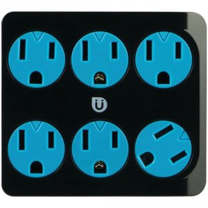 Uber 25112 (tm)  6-outlet Power Tap (black  Blue)