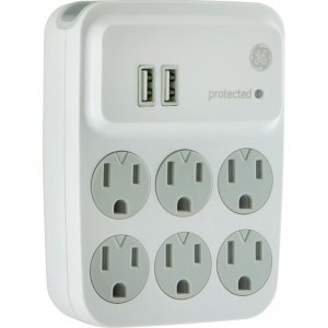 Ge 25797 (r)  6-outlet Sur Protector With 2 Usb Charging Ports