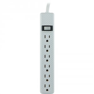 Ge 26601 (r)  6-outlet Patterned Power Strip, 4ft Cord