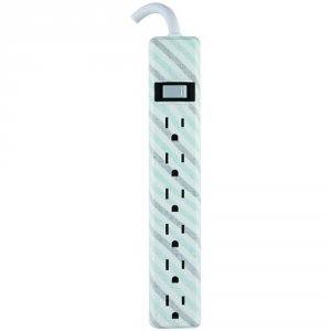 Ge 31040 (r)  6-outlet Patterned Power Strip, 4ft Cord