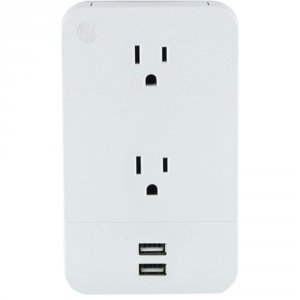 Ge 31706 (r)  2-outlet Wall Tap With 2 Usb Ports