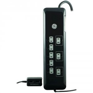 Ge 34117 (r)  8-outlet Sur Protector With Usb Tether, 4ft Cord