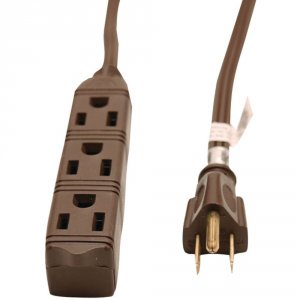 Ge JASHEP50670 (r)  3-outlet Grounded Office Cord, 8ft (brown)