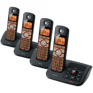 Motorola K704B (r)  Dect 6.0 Cordless 4-handset Phone System With Call