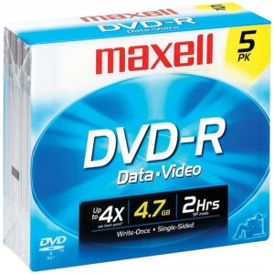 Maxell 638002 (r)  4.7gb 120-minute Dvd-rs (5 Pk)