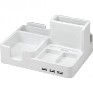 On ART79000 3-port Usb 2.0 Bay Area Desktop Organizer (white)