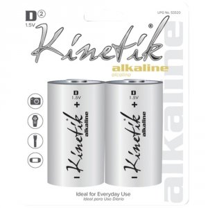 Kinetik 53320 (r)  Alkaline Batteries (d, Carded, 2 Pk)