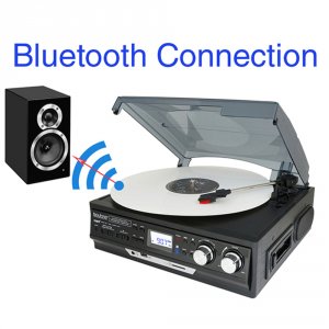 Boytone BT-37B-C Bt-37b-c Bluetooth 3-speed Stereo Turntable, Wireless