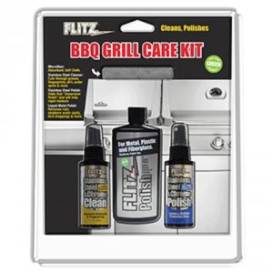 Flitz BBQ 41504 Bbq Grill Care Kit W-liquid Metal Polish, Stainless St