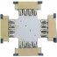 Calrad 92330RGB 92-330 4-way Rgb Led Coupler - White