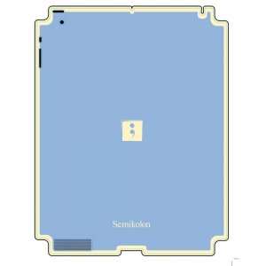 Semikolon 9930009 Removable Skin For Ipad 2 - Ciel Sky Blue