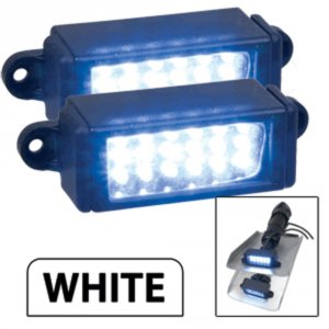 Perko 0178DP2WHT Surface Mount Trim Tab Underwater Lights - Pair - Whi