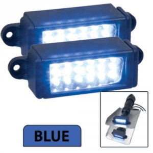 Perko 0178DP2BLU Surface Mount Trim Tab Underwater Lights - Pair - Blu