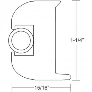 Taco V11-3447WWK50-2 Taco Flex Vinyl Rub Rail Kit - White Wwhite Inser