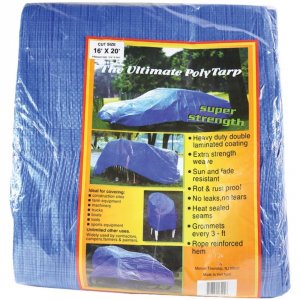 World V1620 Heavy-duty Reinforced Plastic Tarp - 16ft X 20ft