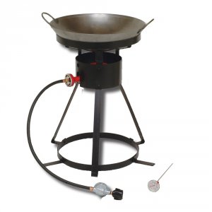 King 24WC -24in Outdoor Cooker Wsteel Wok-2 Utensils