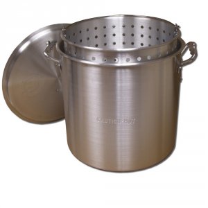 King KK32 -32 Qt. Aluminum Pot With Basket And Lid