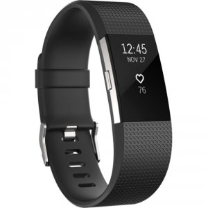 Fitbit FB407SBKL Charge 2 Smart Band - Wrist - Accelerometer, Altimete