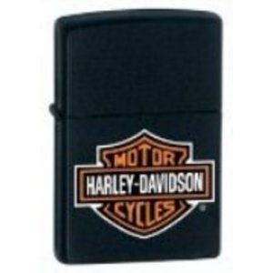 Zippo 218HD.H252 Black Matte Lighter With Harley Logo