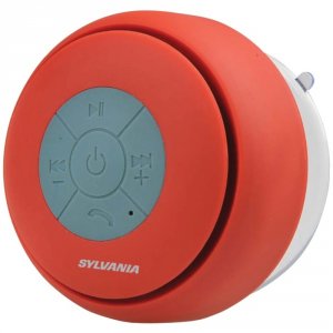 Sylvania SP230-RED (r) Sp230-red Bluetooth(r) Suction Cup Shower Speak