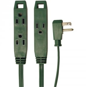 Axis 45511 Axis(tm)  3-outlet Green Wall-hugger Indoor Grounded Extens