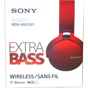 Sony MDR-XB650BT/R Xb650bt Extra Bass Bluetooth Headphones - Stereo - 