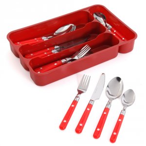 Gibson 69560.24 Casual Living 24 Piece Stainless Steel Flatware Set Wi