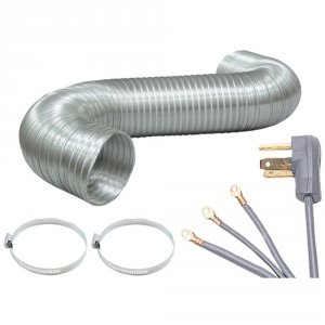 No VENA04825 Dryer Connection Bundle With 8ft Ducting  3-wire Cord