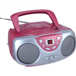 Sylvania SRCD243M PINK (r) Srcd243m Pink Portable Cd Boom Box With Amf