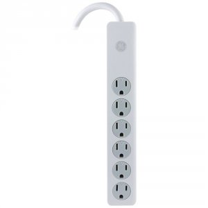 Ge 030878336567 6-outlet Sur Protector - 2-feet Cord - 450j - White