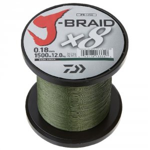 Daiwa JB4U8-300DG J-braid X4 300 Yard Spool 8lb Test - Dark Green